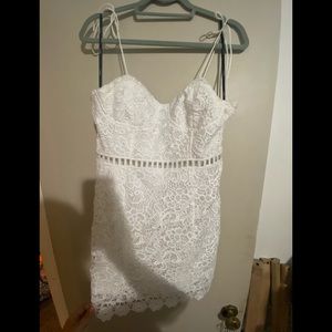 Forever 21 White Lace Corset Dress